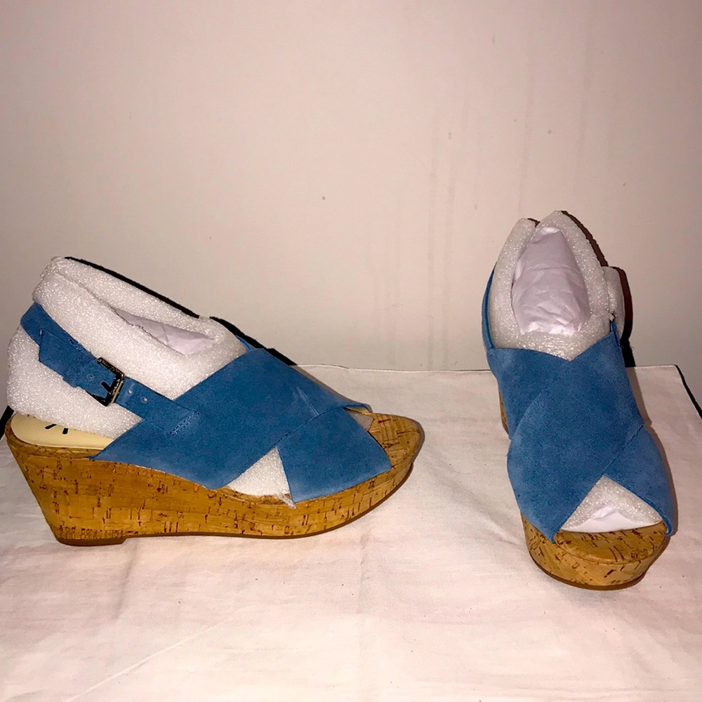 Isaac Mizrahi Live! Suede Cross Band WedgeSandals